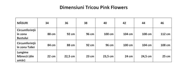 Tricou PINK FLOWERS