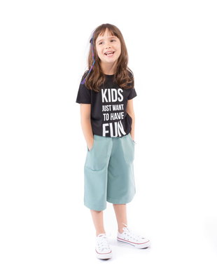 Pantaloni fete culotte - dusty bleu