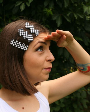 Agrafa de par CHECKERBOARD