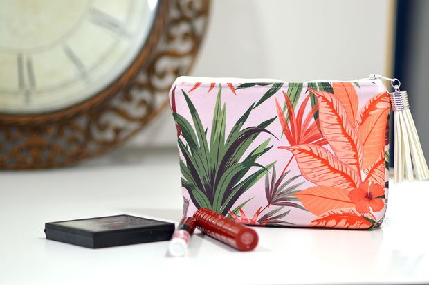 Portfard Personalizat cu Mesaj Secret, Print Tropical