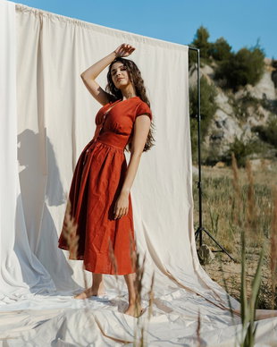 Rochie cu nasturi - wanderlust
