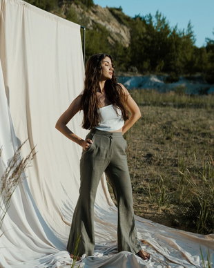 Pantaloni lungi evazați - step by step
