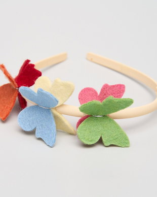 Cordeluta cu fluturi multicolori handmade