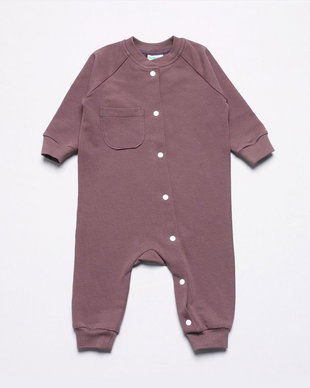 Salopetă din bumbac organic Mauve