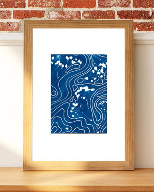 Cyanotype art, Top view of the soul