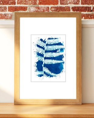 Cyanotype art, Fern 01