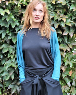 Cardigan turquoise oversized