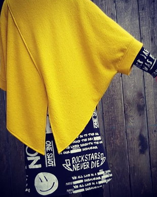 Poncho pretty in yellow-model unicat