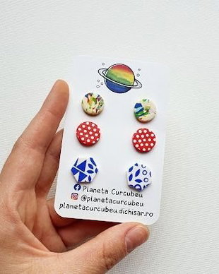 Cercei cu surub set de 3 perechi