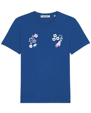 Tricou din bumbac organic Blue Devious