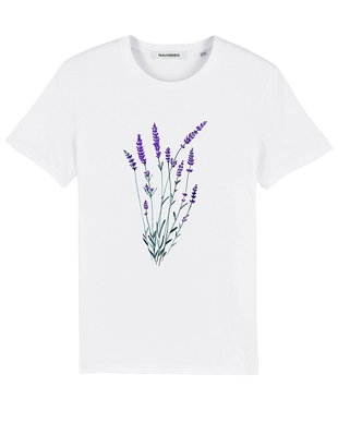 Tricou din bumbac organic White Lavender