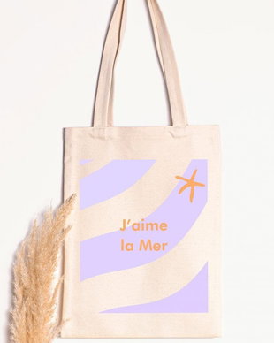 Sacosa din bumbac J'aime la mer