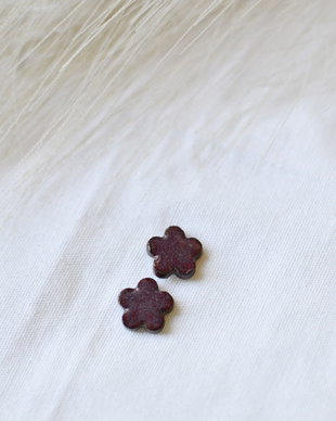 Cercei floricică burgundy