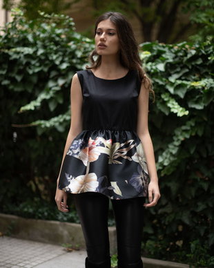 TOP PEPLUM TAFTA