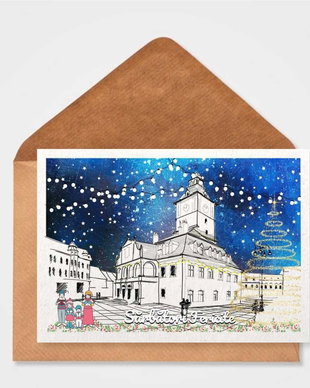 Felicitare de Craciun, Brasov, Casa Sfatului