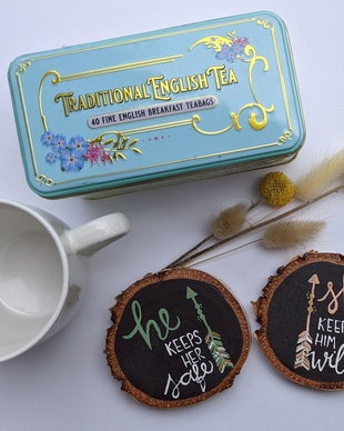 Set de 2 suporturi de pahare HIS & HERS