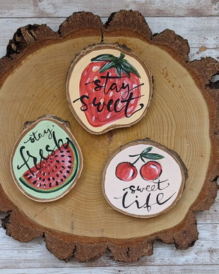 Set de 3 suporturi de pahare FRESH SUMMER