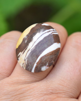 Inel jasp zebra maro