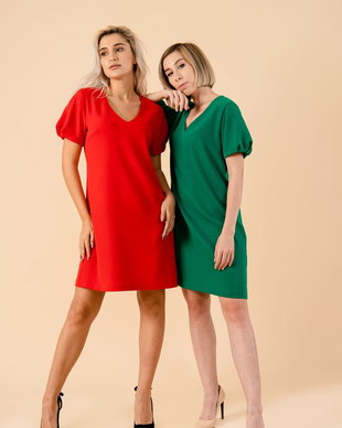 Rochie mini cu maneca bufanta