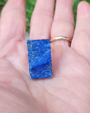 Inel Lapis lazuli druzy si Argint 925 - IN1037 - Inel albastru reglabil, inel pietre semipretioase, cadou Craciun, cadou 8 martie, cadou sotie, cadou prietena, cadou iubita, cristale vindecatoare, cristaloterapie