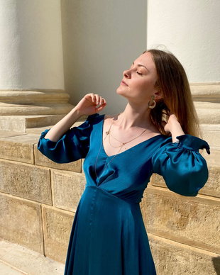 Rochie "Blue touches blue"