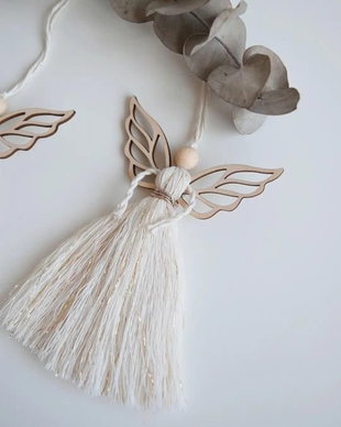 Înger macrame mediu