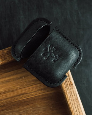 Husa piele Airpods 2 negru