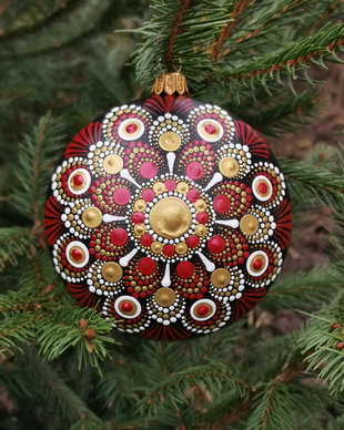 Glob pictat Red&White
