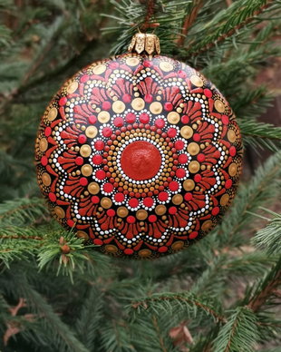 Glob pictat Red Christmas