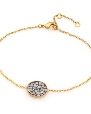 BRATARA SUFLATA CU AUR 18 K RAW OVAL