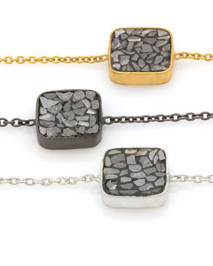 BRATARA DIN ARGINT 925 CU DIAMANTE RAW SQUARE