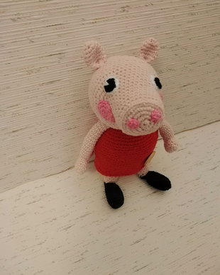 Peppa Pig croșetată