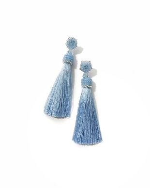 Cercei ciucuri baby blue
