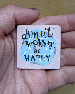Magnet realizat pe placaj de lemn