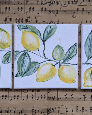 Set de 3 tablouri LEMONS