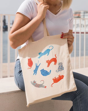Tote bag "Love cats"