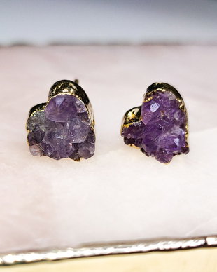 PURPLE LOVE EARRINGS