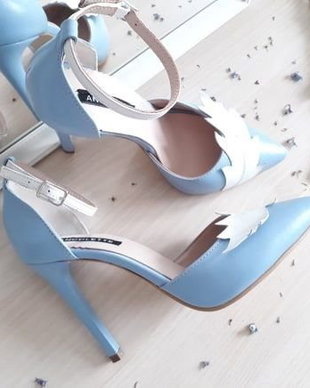 Nature Serenity Blue Stiletto piele naturala