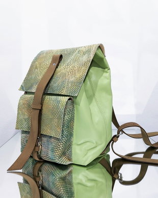 Rucsac din piele verde Ever-Returning Spring