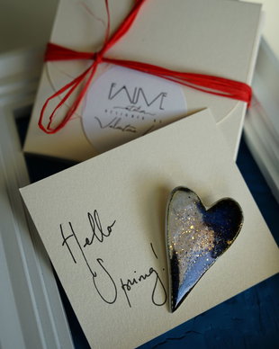BROȘĂ "COEUR" GOLD