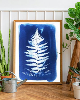Cyanotype art, Dancing Fern