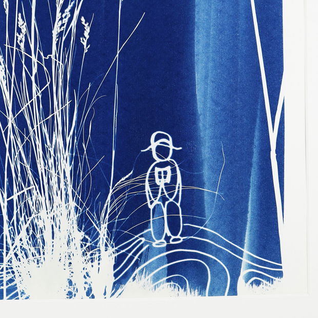 Cyanotype art, Read the Grass