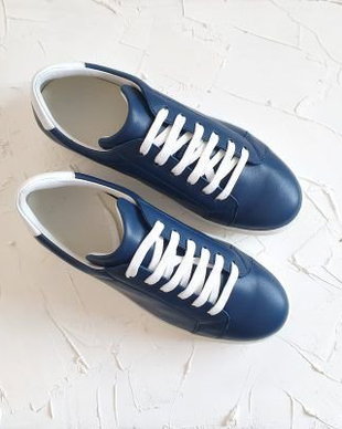 Sneakers piele naturala Navy Blue- talpa la alegere