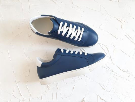 Sneakers piele naturala Navy Blue- talpa la alegere