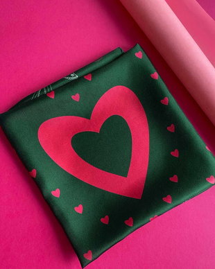 Esarfa din 100% Matase Naturala - Emerald Paisley Love