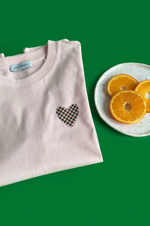 Tricou din 100% bumbac organic - Pink Heart