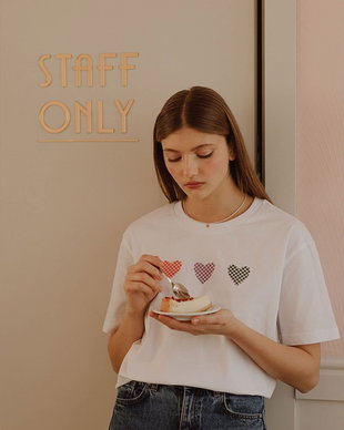 Tricou din 100% bumbac organic - Hearts