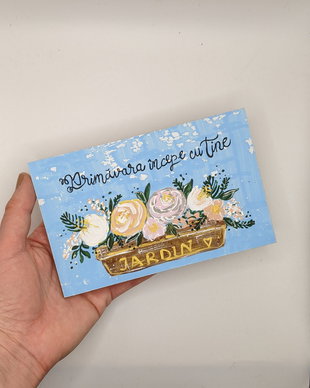 Felicitare din lemn