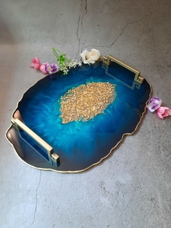 Electric Blue - Oval Tray