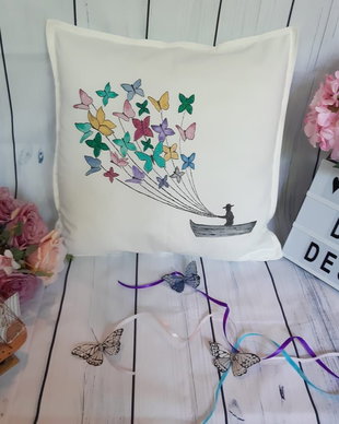 Butterflies Freedom - Fata de perna